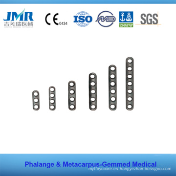 Metal Trauma Hueso Implante Ortopédico Phalange Matacarpus Placa